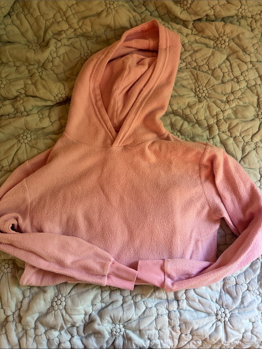 FEAT baby pink fleece hoodie